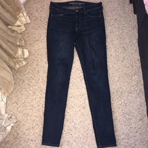 American Eagle Dark Blue High Rise Jeggings!